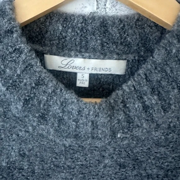 Lovers + Friends | Gray Sweater Dress Lace-up Side Ties - Picture 8 of 9